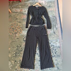Albion Black and White Striped Jumpsuit